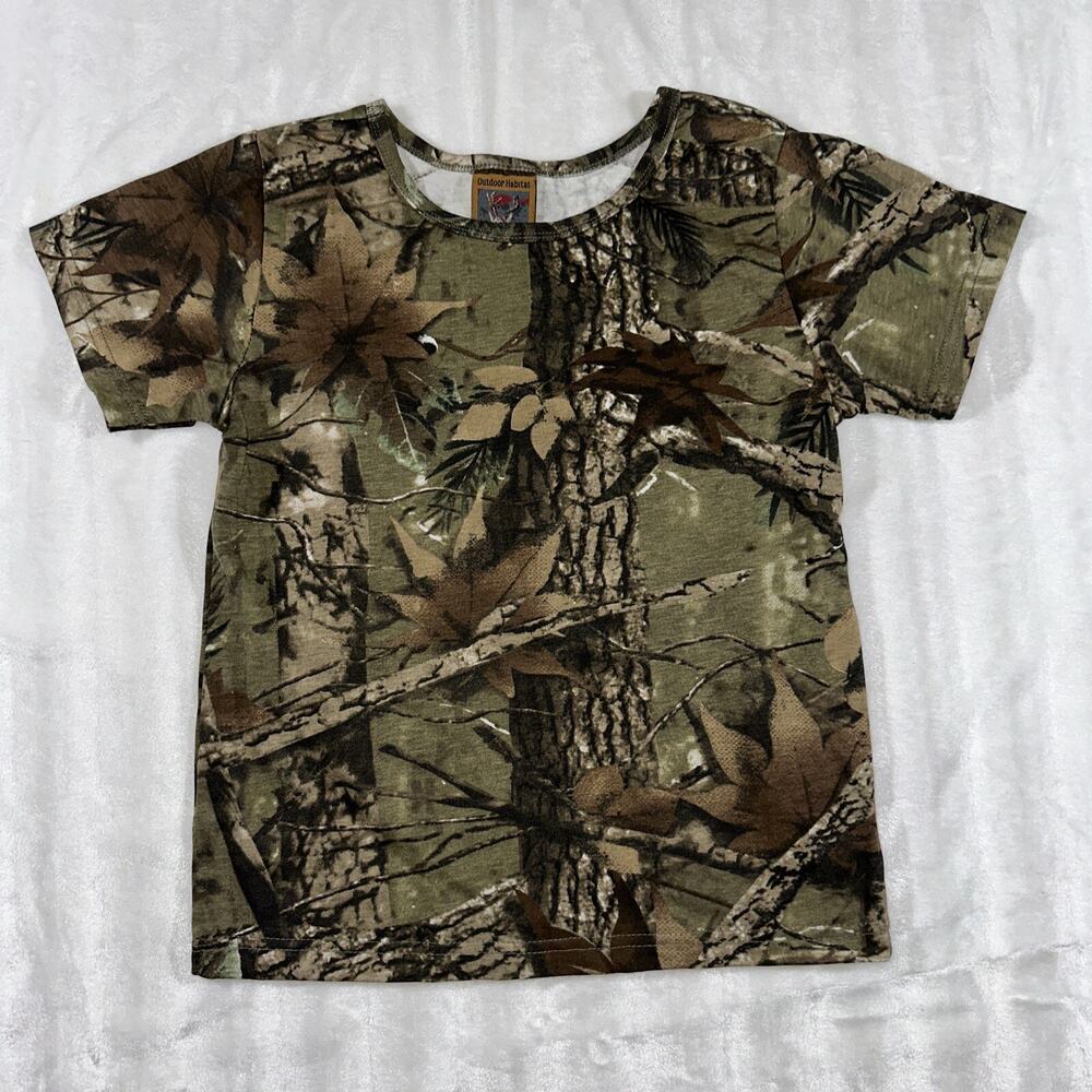 Outdoor Habitat Size 7T short sleeve camo boy shirt
